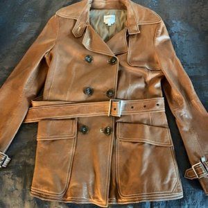 Giorgio Armani Collezioni Lamb Skin Double Breasted Jacket.